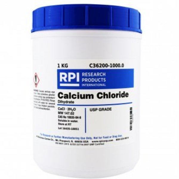 Rpi Calcium Chloride, Dihydrate, USP Grade, 1 KG C36200-1000.0